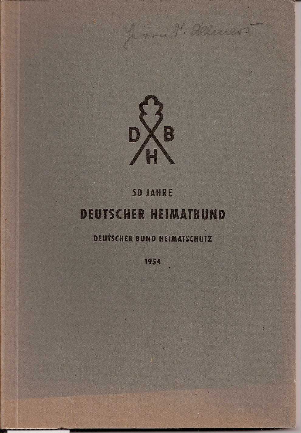 Deutscher Heimatbund  Jahrbuch 1954 