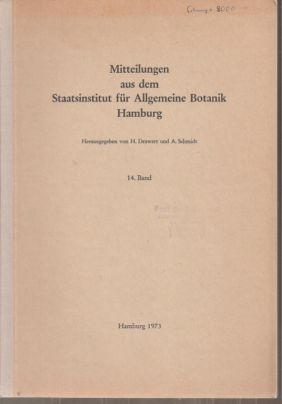 Staatsinstitut für Allgemeine Botanik Hamburg  Mitteilungen 14.Band 1973 