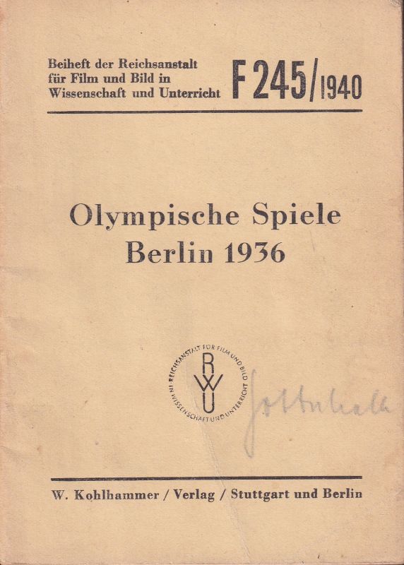 Schreiber,Willy  Olympische Spiele Berlin 1936 