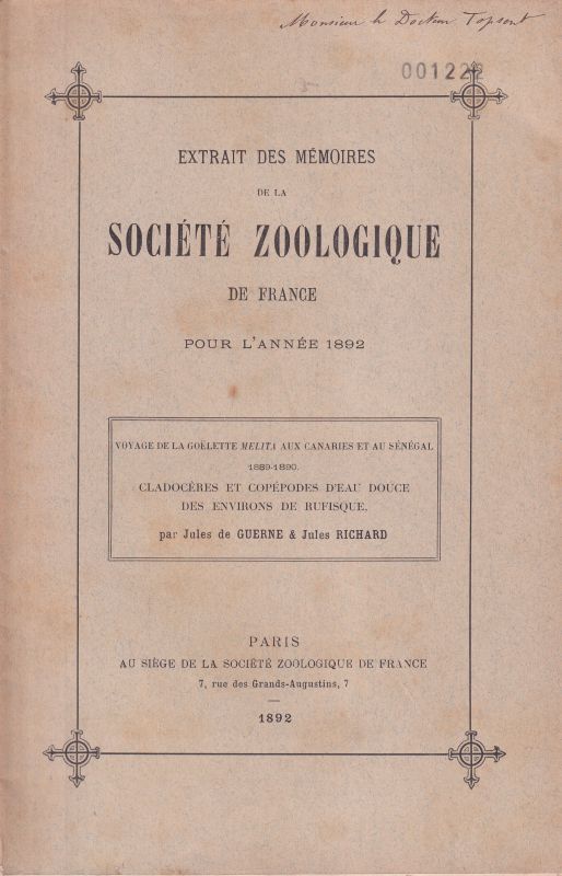 Guerne,Jules de et Jules Richard  Voyage de la Collette Melita aux Canaries et au Senegal 1889-1890 