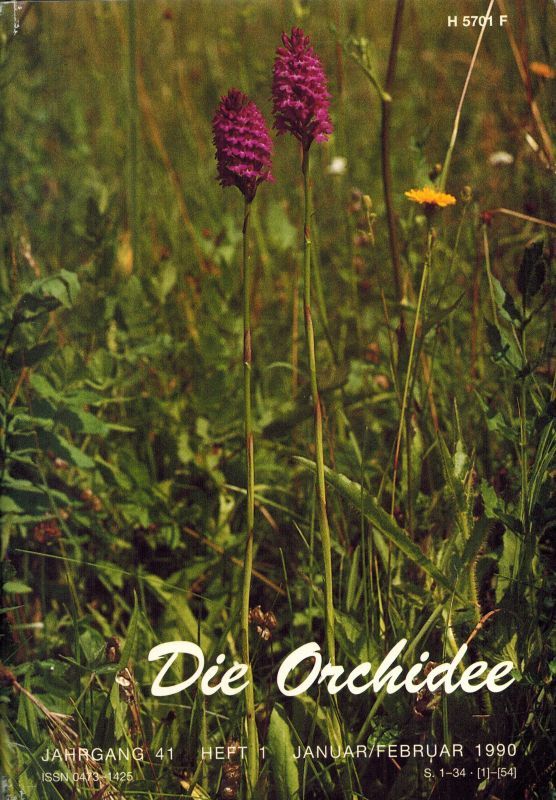 Die Orchidee  Die Orchidee 41.Jahrgang 1990 Heft 1 bis 6 (6 Hefte im Originalordner) 