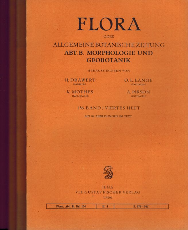 Flora  Flora oder Allgemeine Botanische Zeitung 156.Band 1965 / 66, 1.-4.Heft 