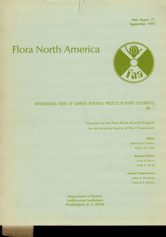 Shetler,Stanwyn G. and Robert W.Read  Flora North America 