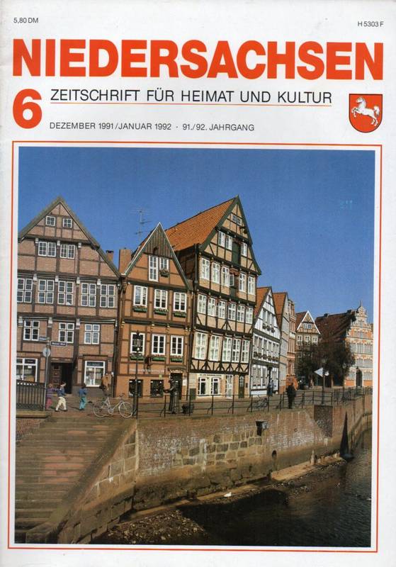 Niedersachsen Zeitschrift für Heimat und Kultur  Niedersachsen 91./92.Jahrgang 1991/92 Heft Dez.-Jan. (1 Heft) 