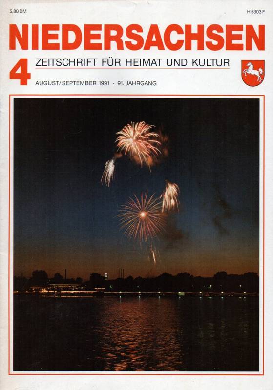 Niedersachsen Zeitschrift für Heimat und Kultur  Niedersachsen 91.Jahrgang 1991 Hefte August-November (2 Hefte) 