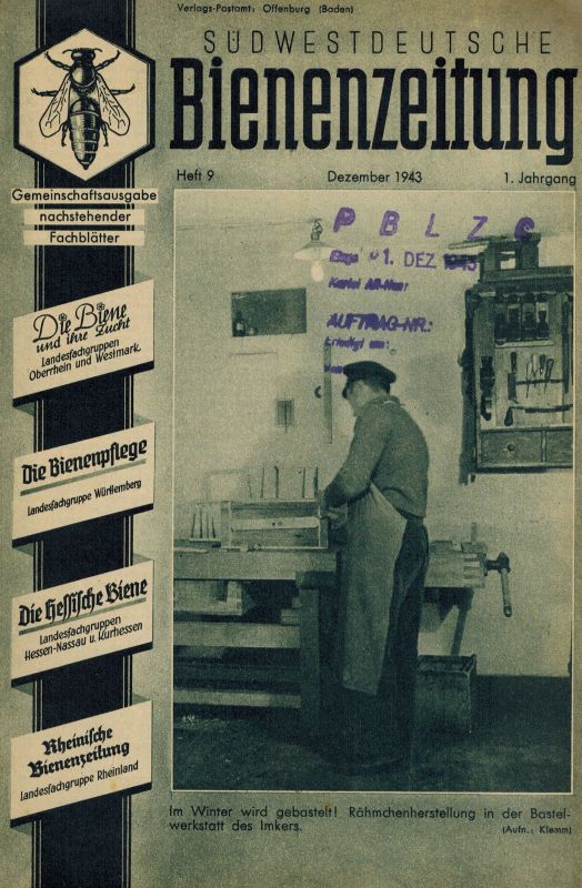 Südwestdeutsche Bienenzeitung  Südwestdeutsche Bienenzeitung 1.Jahrgang 1943 Heft 9 (1 Heft) 