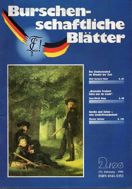 Burschenschaftliche Blätter  Burschenschaftliche Blätter 111.Jahrgang 1968 Heft 2 