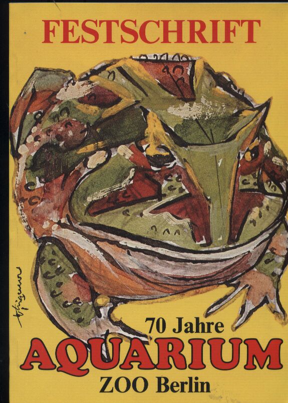 Berlin-Zoo  Zoologischer Garten Berlin Festschrift 70 Jahre Aquarium 18.August 