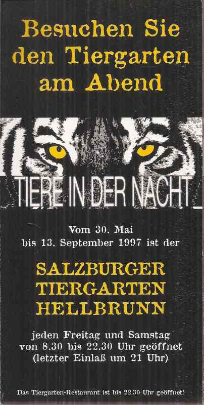 Salzburg-Tiergarten Hellbrunn  Tiere in der Nacht vom Juni bis Mitte.September 1997 (Besuchen Sie den 