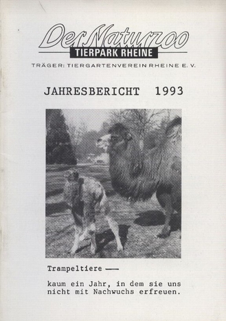 Rheine-Zoo  Der Naturzoo Tierpark Rheine Jahresbericht 1993 