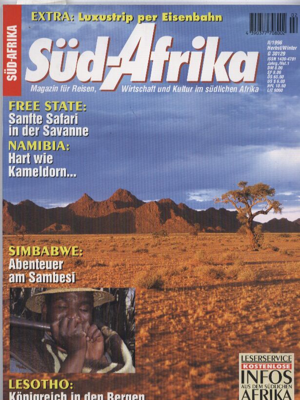 Süd-Afrika  Jahrgang 1996,Heft II Herbst/Winter 