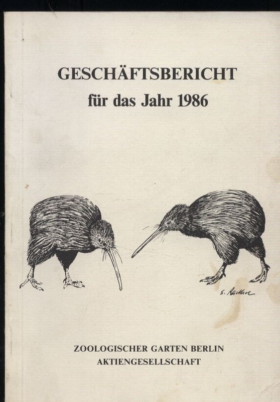 Berlin-Zoo  Geschäftsbericht für das Jahr 1986 
