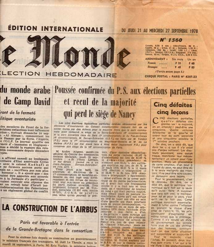 Le Monde  Le Monde Selection Hebdomadaire No. 1560 Du Jeudi 21 au Mercredi 27 