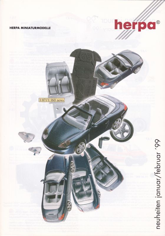 herpa Miniaturmodelle GmbH  5 Kataloge über Modelleisenbahnen und Zubehör 1994 und 1997 