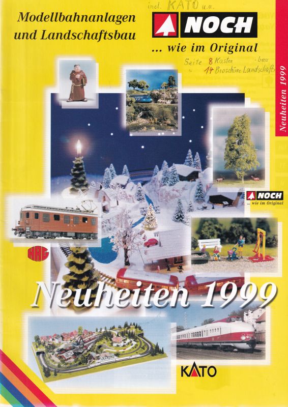 NOCH GmbH & Co. Modellspielwarenfabrik  3 Kataloge Neuheiten 1995, 1997 und 1999 