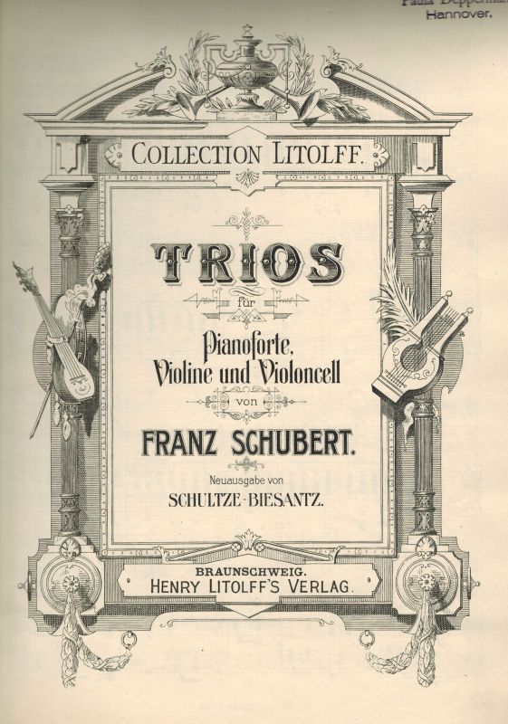 Schubert,Franz  Trios für Pianoforte, Violine und Violoncelle Trio I. 