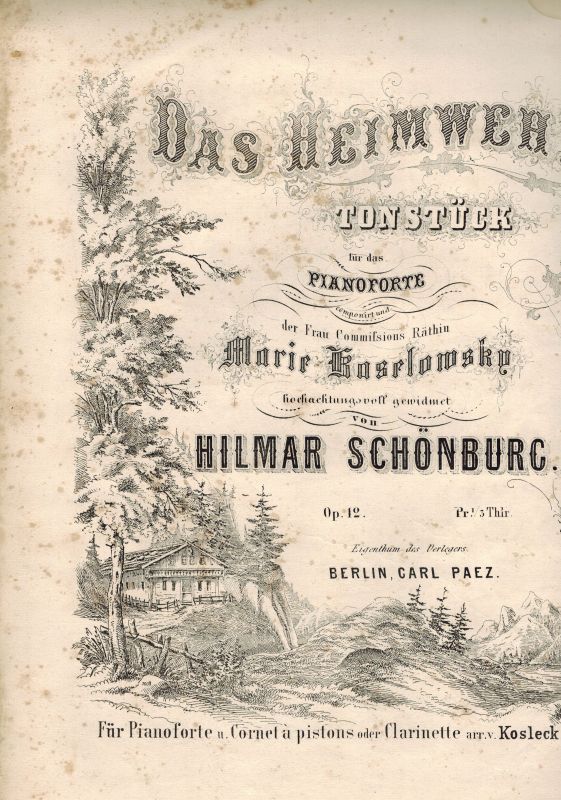 Schönburg,Hilmar  Das Heimweh 