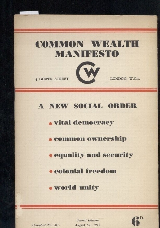 Common Wealth (Hrsg.)  A New Social Order 