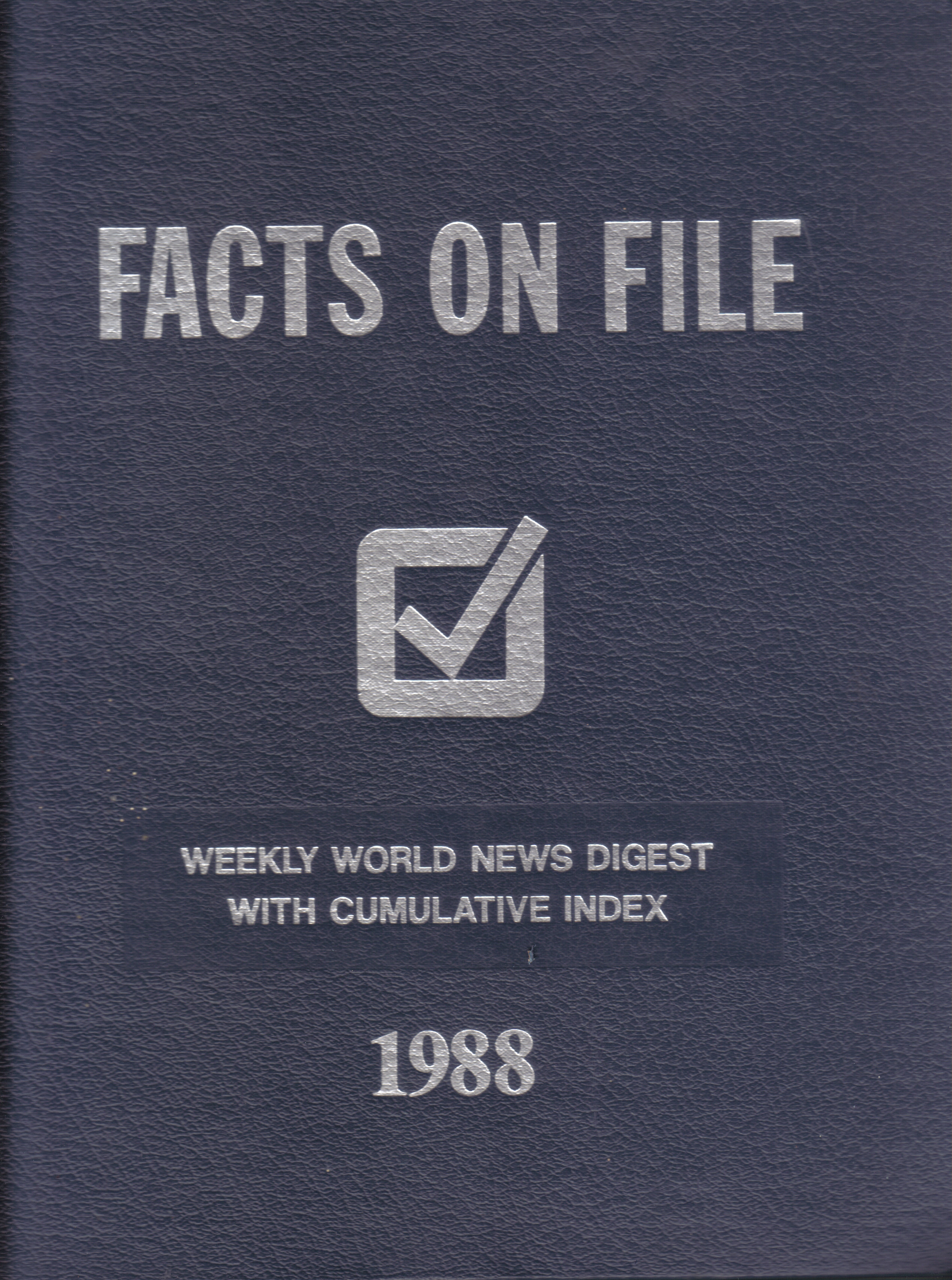 Facts on File  Facts on File Volume 48 1988 