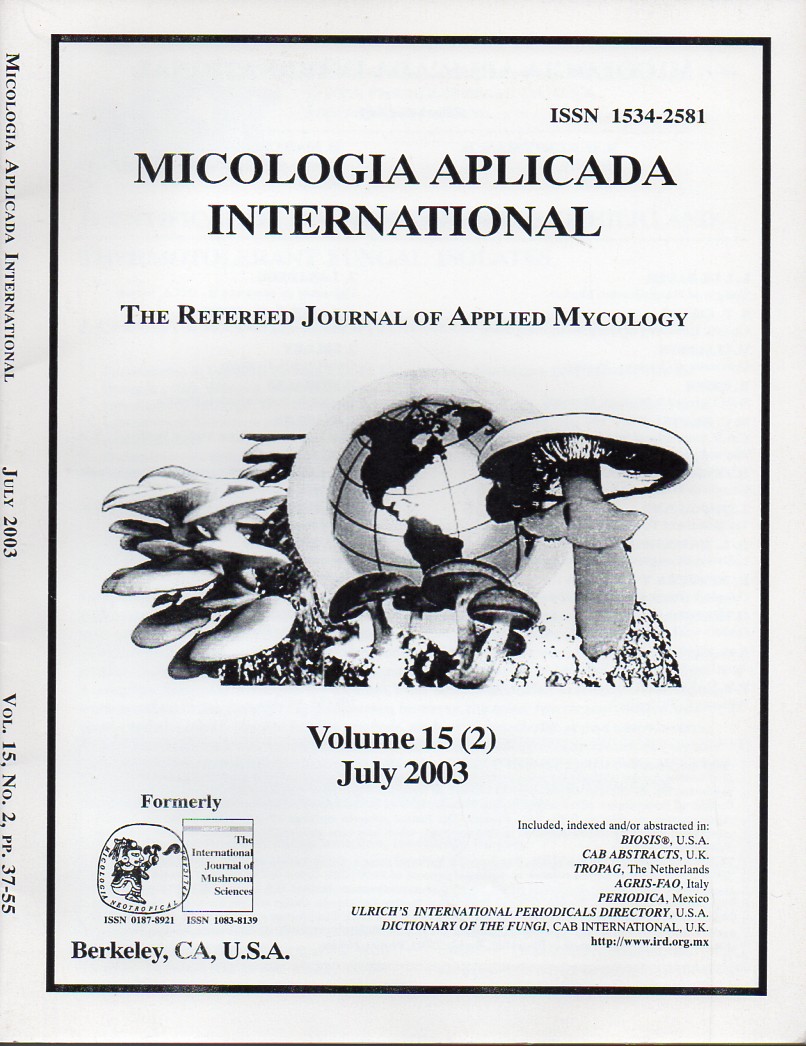 Micologia Aplicada International  Micologia Aplicada International Volume 15 (2) 2003 