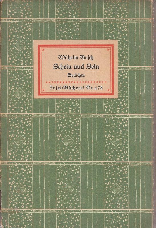 Busch,Wilhelm  Schein und Sein 