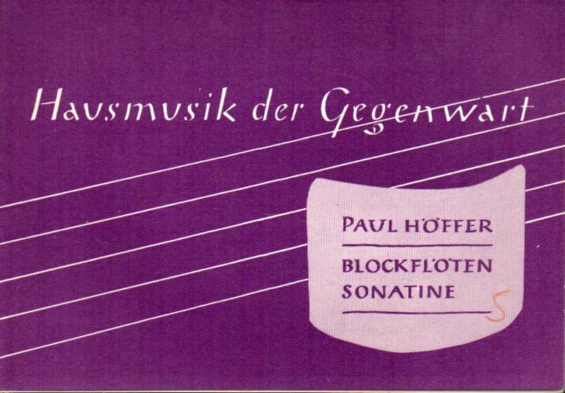 Höffer,Paul  Blockflöten-Sonatine 