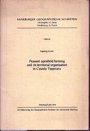 Marburger Geogr-Schriften Bd.69  Lister,Ingeb.:Peasant openfield farming and its territorial organisato 