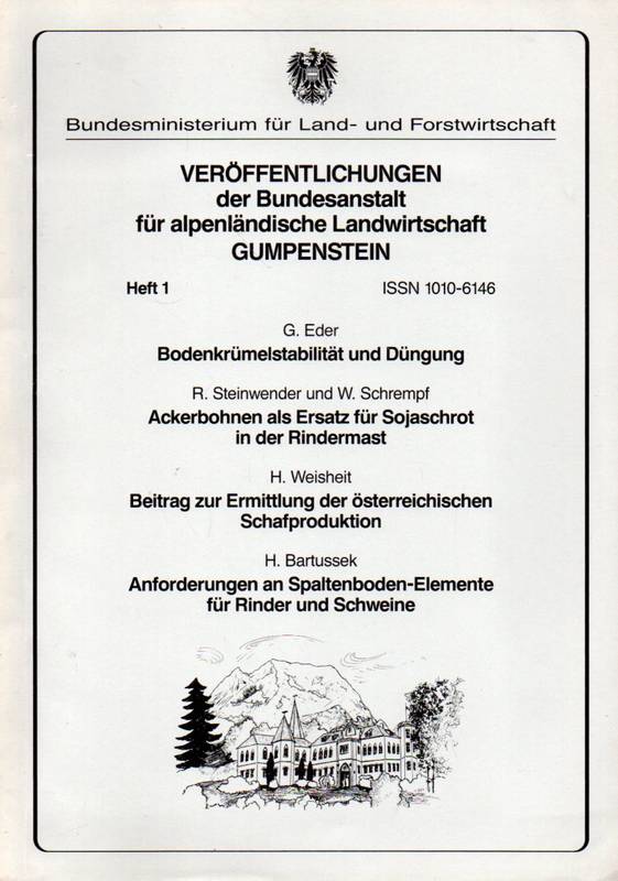 Eder,G.: Bodenkrümelstabilität und Düngung  H.Weisheit: Beitrag zur Ermittlung der österr.Schafprod.u.a. 
