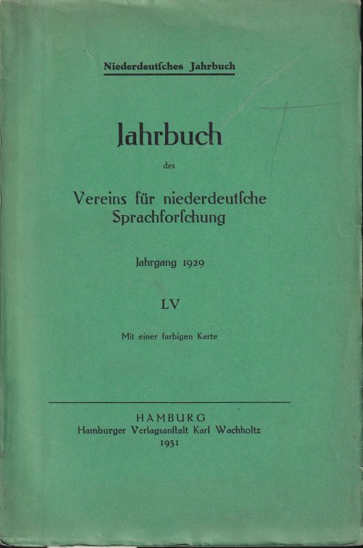 Niederdeutsches Jahrbuch  Jahrbuch des Vereins für niederdeutsche Sprachforschung 