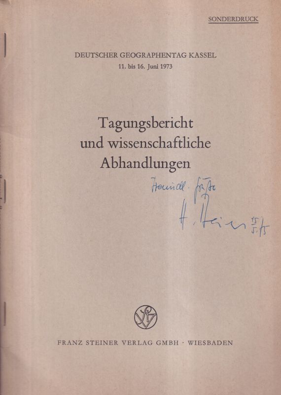 Reiners,Herbert  Methodik und Problematik landesplanerischer Pläne. 1973 