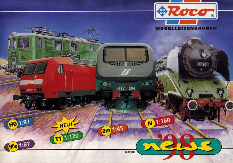Roco Modelleisenbahn GmbH  Neuheiten-Katalog 1998 Modelleisenbahnen 