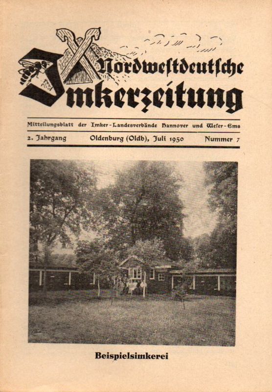 Nordwestdeutsche Imkerzeitung  Nordwestdeutsche Imkerzeitung 2.Jahrgang 1950 Heft Nr. 7 