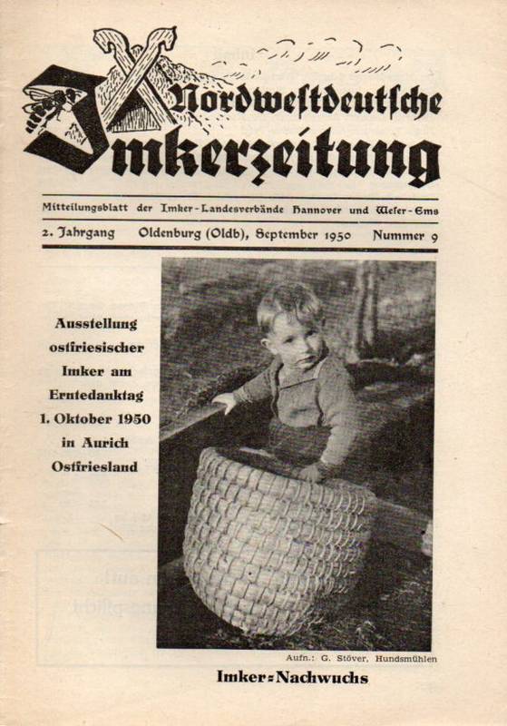 Nordwestdeutsche Imkerzeitung  Nordwestdeutsche Imkerzeitung 2.Jahrgang 1950 Heft Nr. 9 