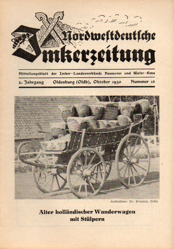 Nordwestdeutsche Imkerzeitung  Nordwestdeutsche Imkerzeitung 2.Jahrgang 1950 Heft Nr. 10 