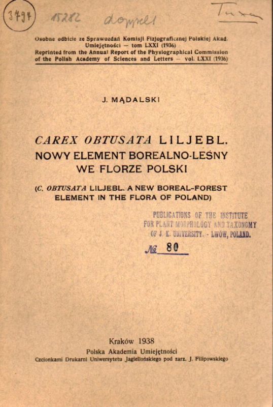 Madalski,J.  Carex Obtusata Liljebl. 