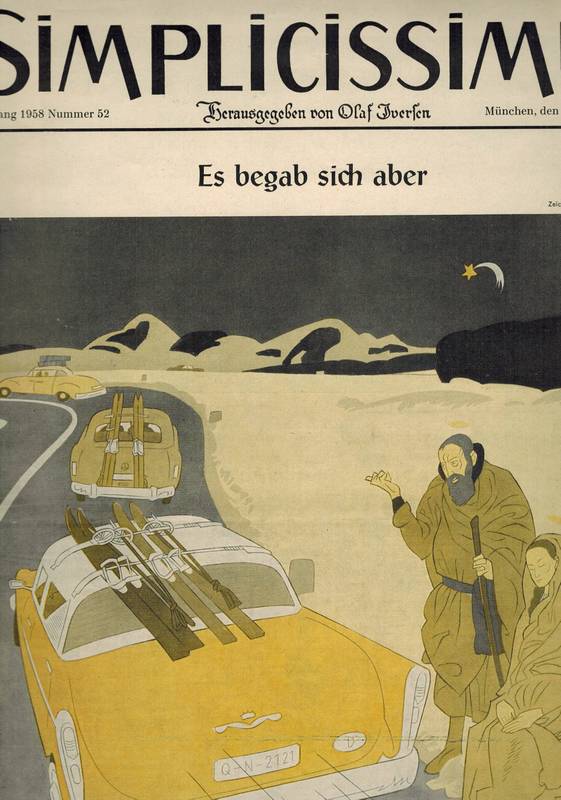 Iversen,Olaf (Hsg.)  Simplicissimus Jahrgang 1958, Heft Nr. 1 bis 52 (52 Hefte) komplett 