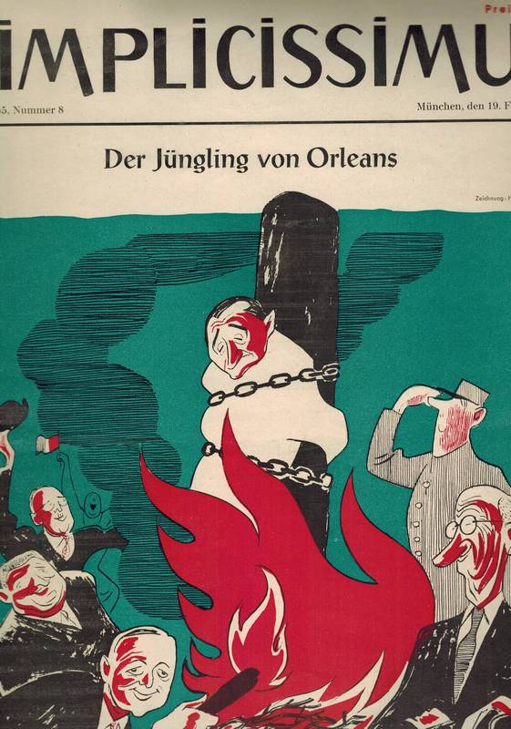 Iversen,Olaf (Hsg.)  Simplicissimus Jahrgang 1955, Heft Nr. 8 bis 11 (4 Hefte) 