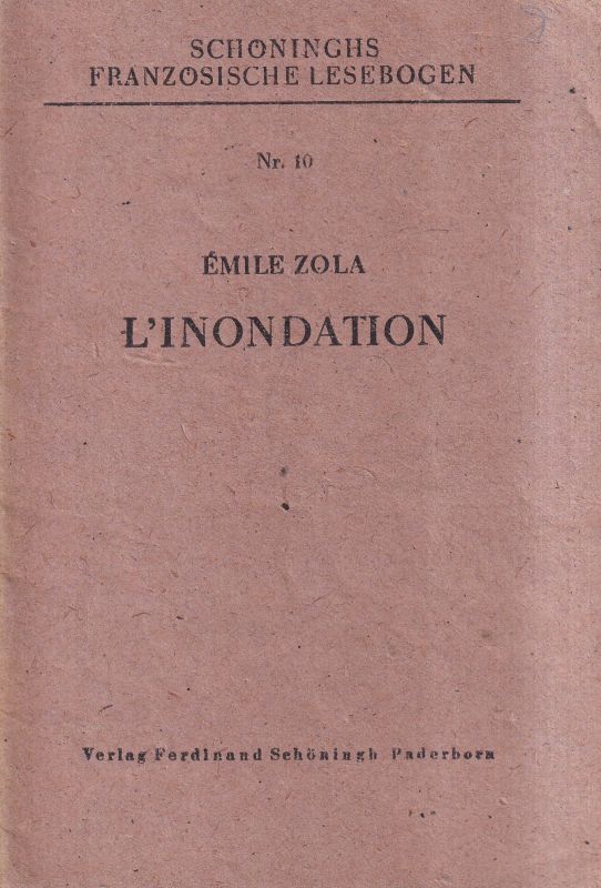 Zola,Emile  L'Inondation 