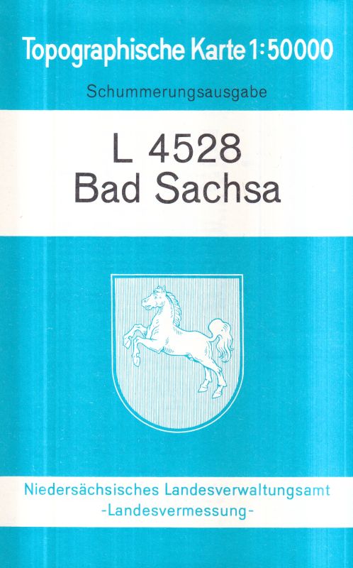 Niedersächsisches Landesverwaltungsamt  Topographische Karte 1 : 50 000 L 4528 Bad Sachsa 