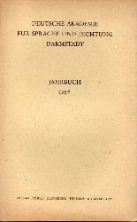 Deutsche Akademie fr Sprache u.Dichtung  Darmstadt. Jahrbuch 1957 