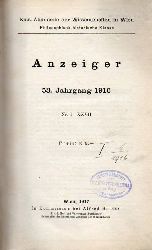 Kais.Akademie der Wissenschaften in Wien  Anzeiger 53.Jahrgang 1916 Nr.I-XXVII 
