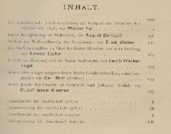Basler Zeitschrift  fr Geschichte und Altertumskunde.XIX.Band.1.und 2.Heft 1921 