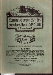 Landesverein Schsischer Heimatschutz  Mitteilungen,Band XXII.1933.Heft 1-3 (1 Heft) 