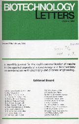 Biotechnology Letters  Biotechnology Letters Volume 4 1982, No 1 bis 12 (1 Band) 