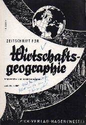 Zeitschrift für Wirtschaftsgeographie  Nr. 5. 1967 