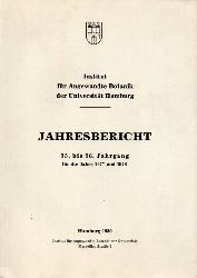 Institut f.Angewandte Botanik.Universitt Hamburg  Jahresbericht 95.bis 96.Jahrgang fr die Jahre 1977 und 1978 