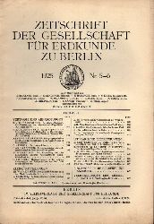Zeitschrift d.Gesellschaft fr Erdkunde zu Berlin  Jahrgang 1925.Nr.5-6.7-8 und 9-10 