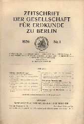 Zeitschrift d.Gesellschaft fr Erdkunde zu Berlin  Jahrgang 1926.Nr.1,2, und 3-4 