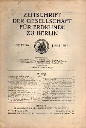 Zeitschrift d.Gesellschaft fr Erdkunde zu Berlin  Jahrgang 1934.Heft 3/4 