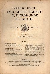 Zeitschrift d.Gesellschaft fr Erdkunde zu Berlin  Jahrgang 1937.Het 3/4 und 5/6 